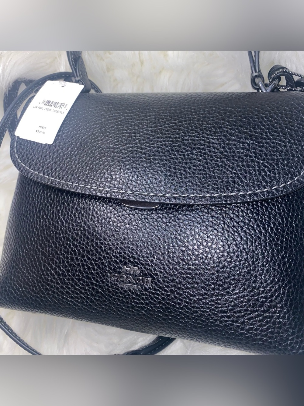 Coach 🖤 leather purse Emory Top Handle Bag Black New with tags